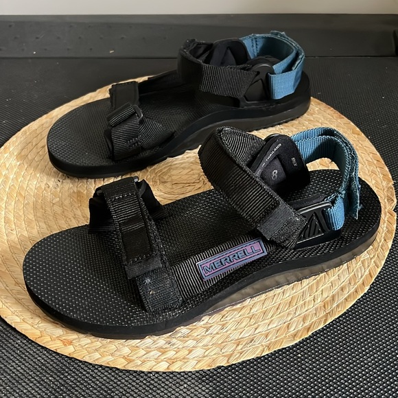 Merrell Outdoor Slides Strap Velcro Sandals Size 10 - Picture 14 of 14